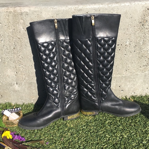 Vince Camuto Quilted Leather Boots - Picture 6 of 8